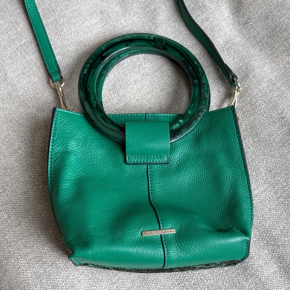 Vince Camuto Emerald Green Shoulder Bag with Circular Handle